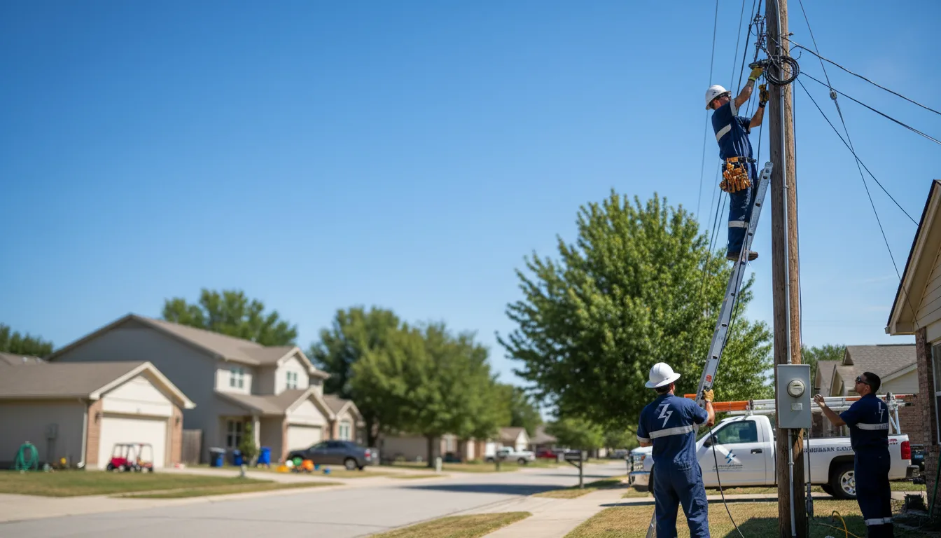 Residential electrician providing installation services in Mccurtain, OK